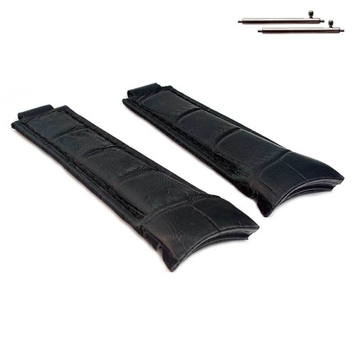 Gebogenes leder uhrenarmband - leder,