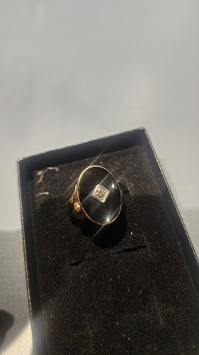 Vintage onyx ring 585 gold - 585,