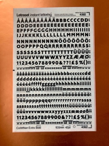 Letraset 4392 corinthian extra - letraset,