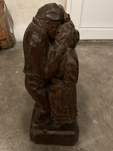 Handgeschnitzte holzskulptur - handgeschnitzte,
