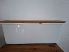 Brottopf Brotkasten Keramikbrottopf Brotgefäß Keramik Weiß