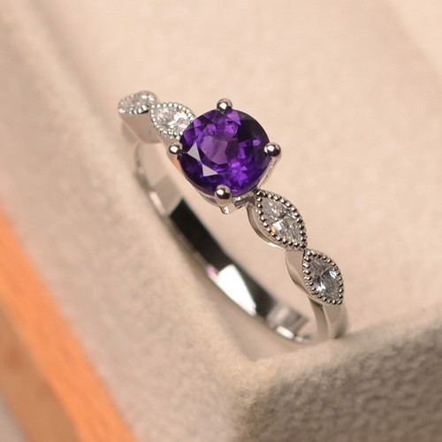 Amethyst ring februar - amethyst,