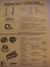 Dieteg- Kompressoren, Zapfwellenpumpen. mit Preisliste. 