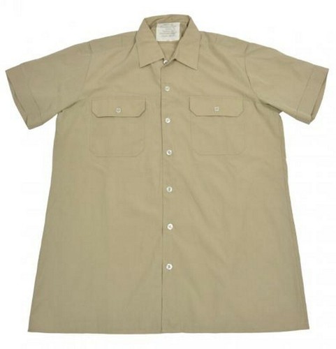 Marinehemd bordhemd khaki - marinehemd,