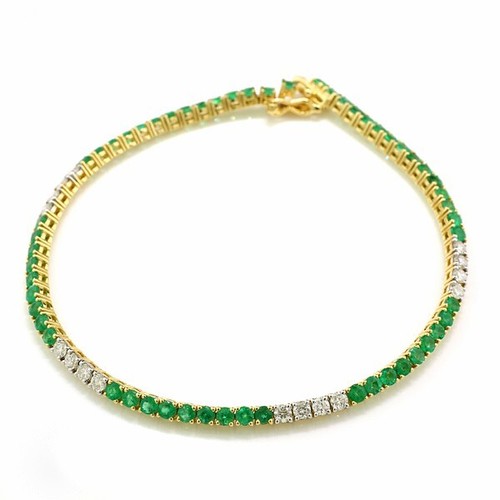 Tennis armband feine smaragde - tennis-armband,