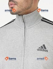 Adidas Herren Logo Trainingsanzug M Grau Heather Schwarz/Weiß Trainingsanzüge
