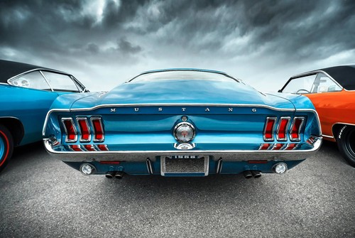 Blechschild ford mustang - blechschild,