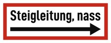 Steigleitung, nass -