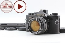 [Fast neuwertig + Riemen] Olympus OM-2N schwarze analoge Kamera + 50 mm...