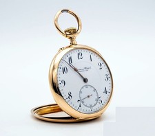 22  alte antike massiv goldene Taschenuhr "IWC" Funktion siehe Video