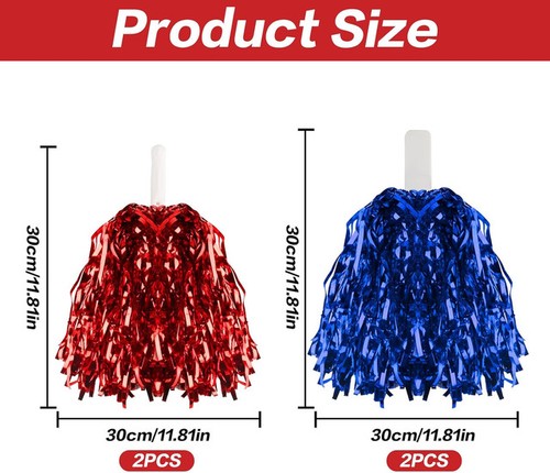 4er set cheerleader pompoms - 4er,