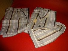 DDR Herrenschlafanzug  Lang Gr.48    2 tl. gestreift leicht