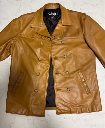 Schott zweireiher lederjacke - schott,
