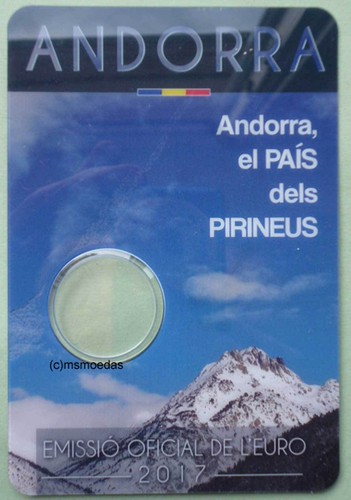 Andorra euro münzkarte 2017 - euro,