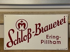 Emailschild Schild Schloß Brauerei Ering Pillham