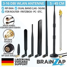 WLAN Antenne 3/9/16 dbi 5-45 cm 2,4G 5G für IPEX MHF1 MHF4 WiFi Router Fritz!Box