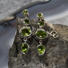 Peridot Ohrring, 925er Silber