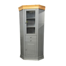 Eckvitrine Kiefer massiv