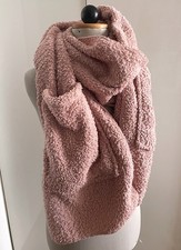 Fleece Schal, Teddy Schal rosa