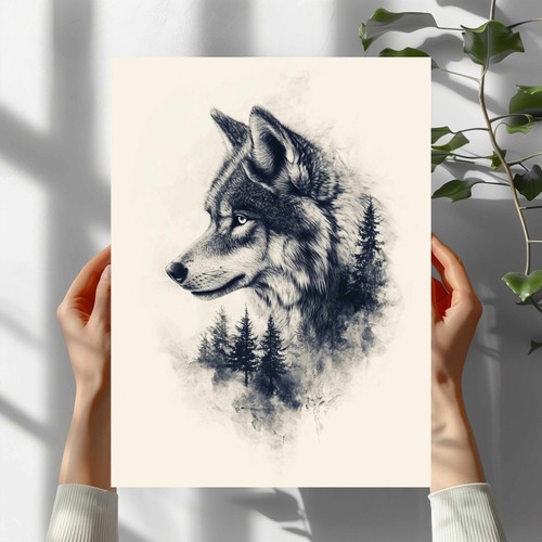 Wolf motiv premium poster - premium,
