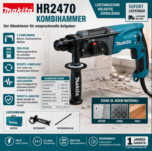 Makita hr2470 kombihammer - hr2470,