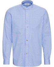 Almsach Karo-Stehkragenhemd Slim Trachtenmode Rundhals Langarm NEU