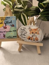 Handbemalter Stein/Dekostein/Spruchstein/Fuchs/ lackiert/Unikat/ca 8,5 x 6 cm