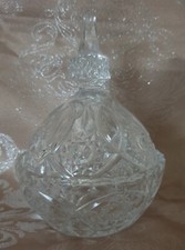 Bohemia Crystal Glass Bomboniere m.Deckel.Geschl..Neu nie Benutzt.Vitrinenstück
