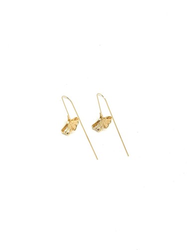 Ohrringe gingko blatt gold - ohrringe,