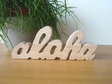 Schriftzug aloha aus Sperrholz