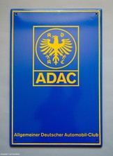 ALTES Emailschild - ADAC Allgemeiner Deutscher Automobil-Club - um 1960