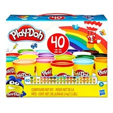 Play-Doh Knete Megapack 40x 85g Dosen für Kinder kreatives Spielen Hasbro Set