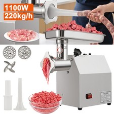 Fleischwolf Profi 1100W Elektrischer Wurstfüller Wurstmaschine Faschiermaschine
