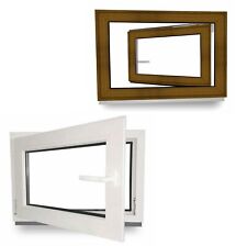 JeCo Kellerfenster Kunststoff Fenster weiß Golden Oak Hellbraun 2/3 fach 60 mm