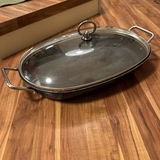 Fissler Fischpfanne Spezial mit Deckel Pfanne oval (ca 36x26x6cm)