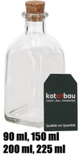 KOTARBAU® Glasflasche Flasche mit Korkenverschluss