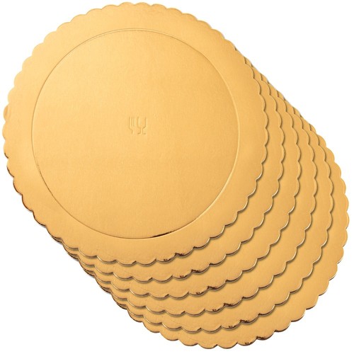 Tortenunterlage gold rund 30cm - tortenunterlage,