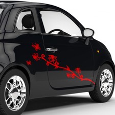 Blumen Ranke & Schmetterling Auto Aufkleber Set Dekor #1205