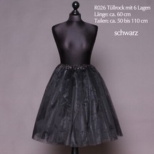 Tüllrock Tütü  6 Lagen 60cm