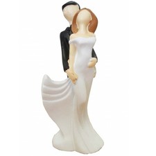 Hochzeit Tortendeko Tortenfigur Hochzeitspaar Bräutigam und Braut modern 10 cm