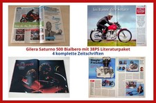 Gilera Saturno 500 Bialbero mit 38PS Literaturpaket - 4 komplette Zeitschriften