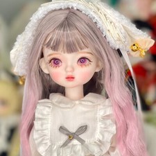 Nette 30cm Mädchen Puppe Spielzeug Gradient Haar Perücken Kleid Schuh Lebensecht