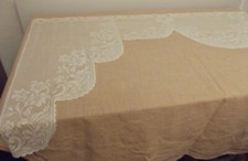 Scheibengardine 174 cm lang, hübsche Spitze Höhe außen 74 cm