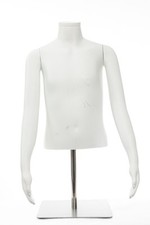 Kindertorso m. Armen KG 140 weiß Standfuß Kinderbüste Mannequinn Dekoration 