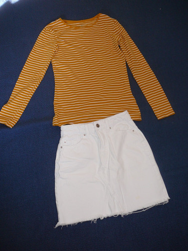 Jeans minirock weiß 32 - jeans,