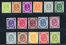 Bund Michel Nummer 123 - 138 Posthornsatz postfrisch