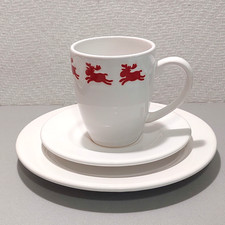 Wächtersbach Fun Factory Keramik Gedeck 3teilig Elch Emma in weiß mehrere vorha.