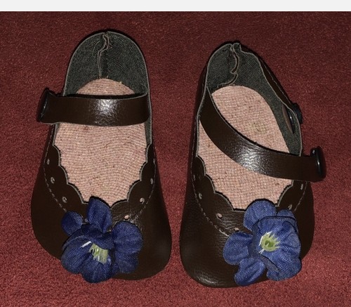 Puppenschuhe braun blau - puppenschuhe, /blau