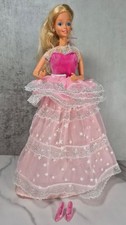 Tolle Barbie DREAM GLOW - mit Kleid, Stola und original Schuhen - 80s Vintage