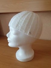 Mütze DJ Ötzi-Stil, Beanie,  Weiß, Handarbeit Neu